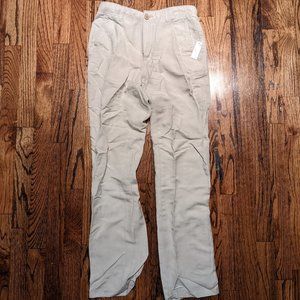Men's Slim-fit Flat-Front Linen Pant